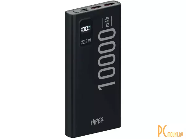 Мобильный аккумулятор Hiper EP 10000 Li-Pol 10000mAh 3A черный