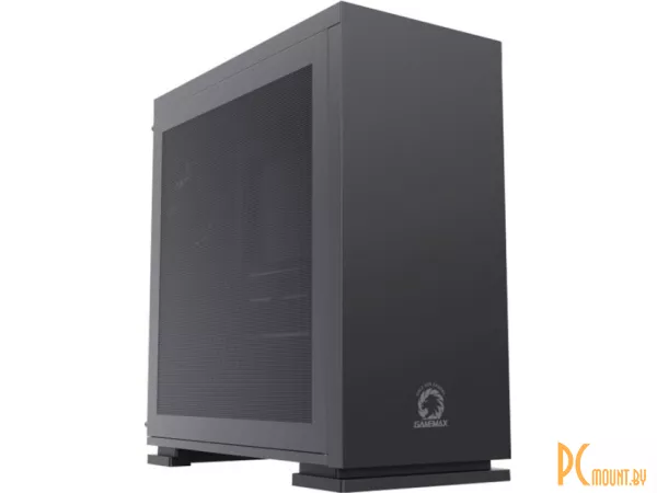 Корпус GameMax M60 Black, Без БП, Mini Tower,  micro-ATX/mini-ITX, в комплекте 1 вентилятор, видеокарта до 340 мм, охлаждение ЦП до 155 мм, пылевые фильтры, 2xUSB 2.0, 1xUSB-A 3.2 5Гбит/с, цвет черный