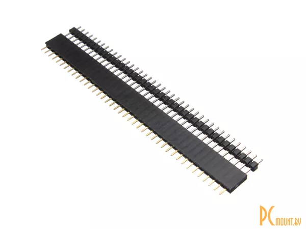 Разъем, 40 Pin 2.54mm Male & Female SIL Header Socket Row Strip