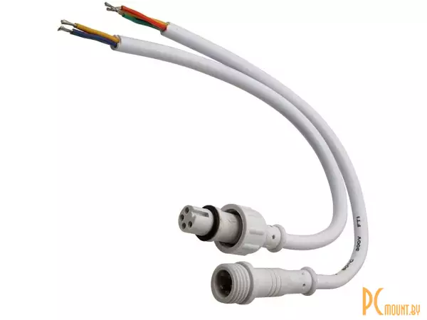 4pin WP L=40 D=13mm 4*0.3mm2 Разъем цилиндрический герметичный, белый