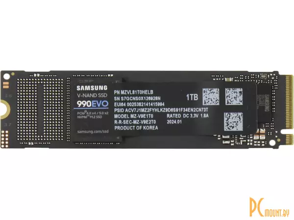 SSD M.2 Express 3.0 x4 Samsung 1TB 990 EVO (MZ-V9E1T0BW) 5000/4200 MBps TLC RTL M PCI