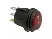 SB040 RED IP65 on-off ф20.2mm Переключатель клавишный красный с подсветкой