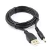 Кабель питания USB AM to 3.5mm power plug, Gembird CC-USB-AMP35-6, 1.8m, black